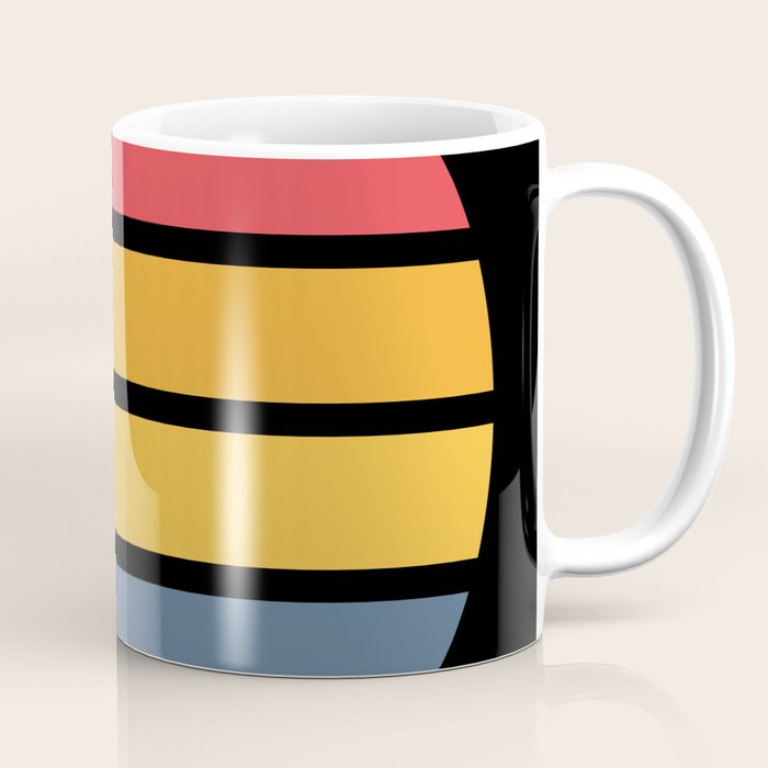 Retro Stripes Circle - Enko Coffee Mug Gallery Image 1