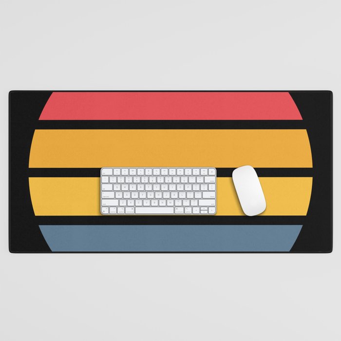 Retro Stripes Circle - Enko Desk Mat Gallery Image 1