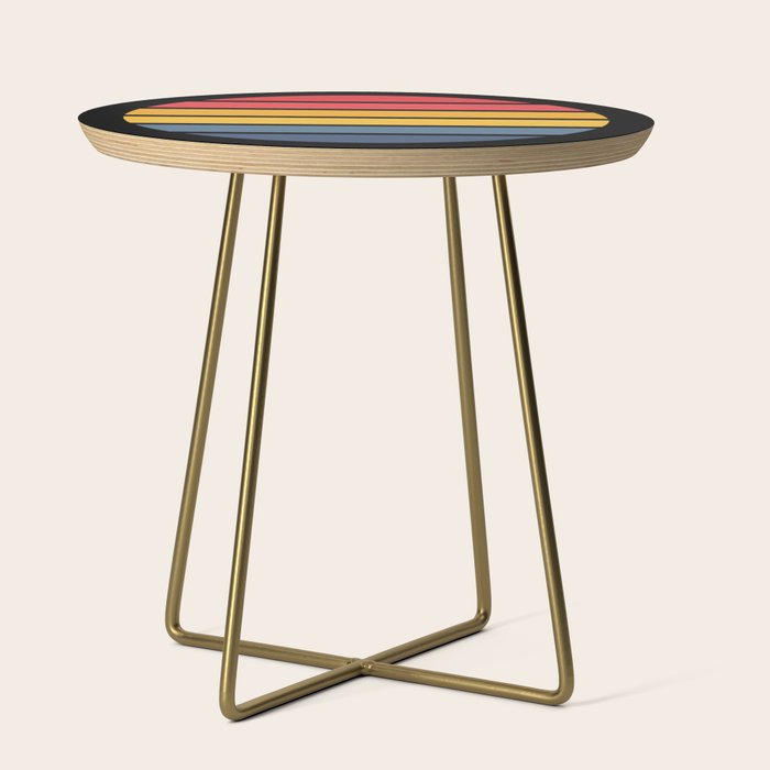 Retro Stripes Circle - Enko Side Table Gallery Image 1