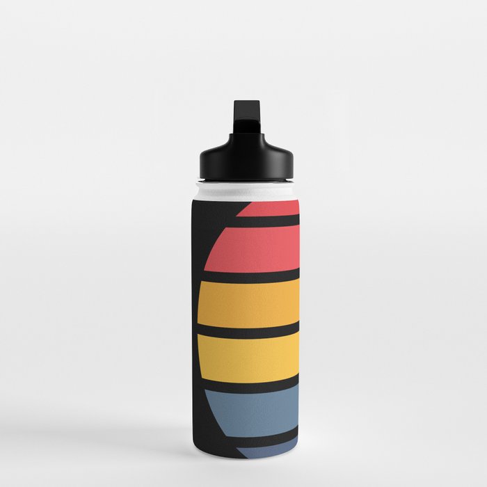 Retro Stripes Circle - Enko Water Bottle Gallery Image 3
