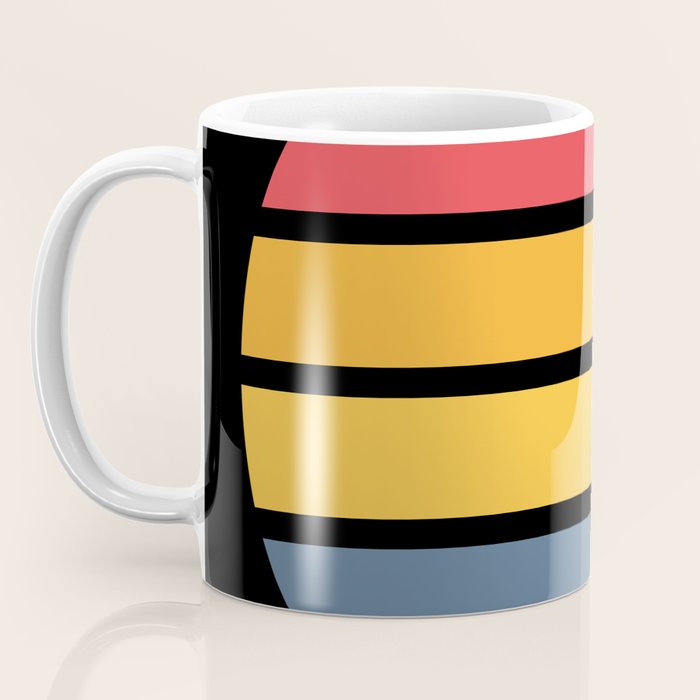 Retro Stripes Circle - Enko Coffee Mug Gallery Image 3