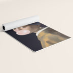 Girl with Pearl Earing Blowing Gum Yoga Mat Gallery Image 2