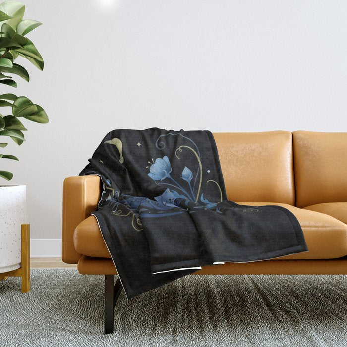 Two Cats Throw Blanket Gallery Image 1