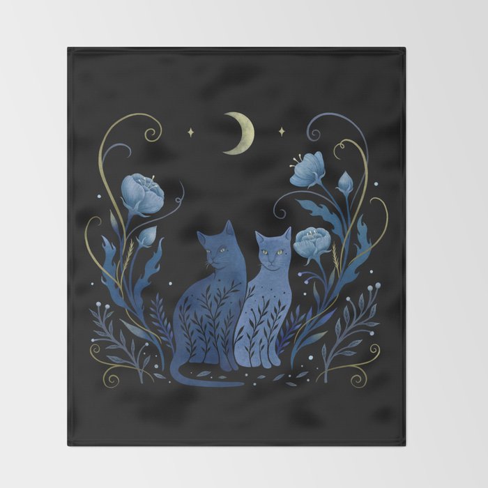 Two Cats Throw Blanket Gallery Image 2