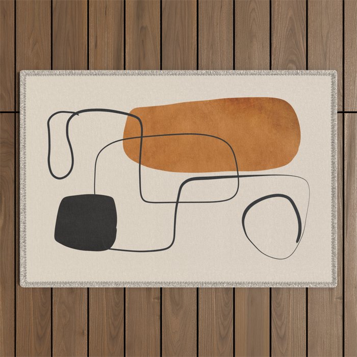 Abstract Minimal Shapes 137 Outdoor Rug Gallery Image 1