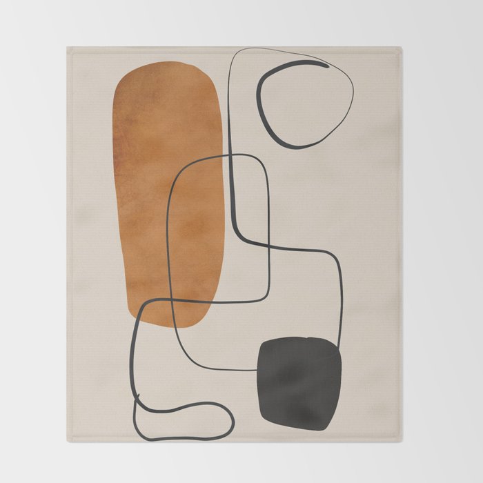 Abstract Minimal Shapes 137 Throw Blanket Gallery Image 2