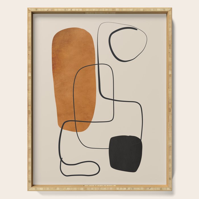 Abstract Minimal Shapes 137 Serving Tray Gallery Image 1