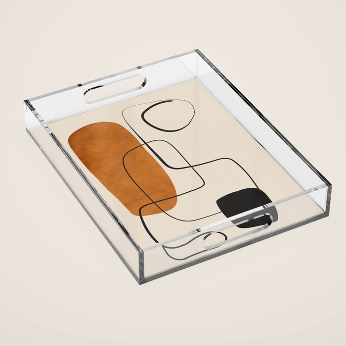 Abstract Minimal Shapes 137 Acrylic Tray Gallery Image 1