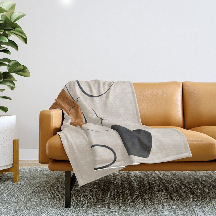 Abstract Minimal Shapes 137 Throw Blanket Gallery Image 1