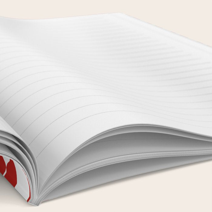 Mid Century Modern Fish Pattern in Red, White, and Nautical Navy Blue Notebook Gallery Image 2