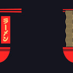 Ramen Minimal - Black Coffee Mug Gallery Image 2