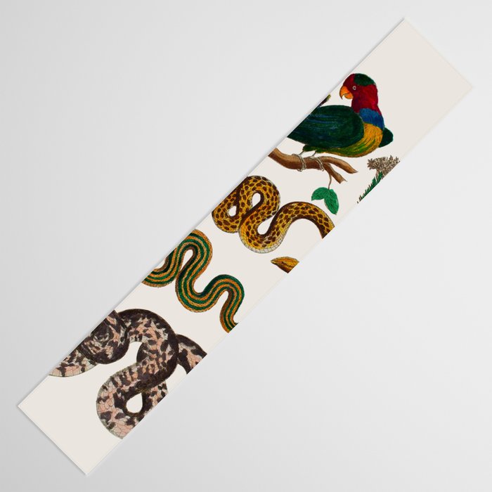 Snakes Birds Sunflower Art Print by Albertus Seba Table Runner Gallery Image 3