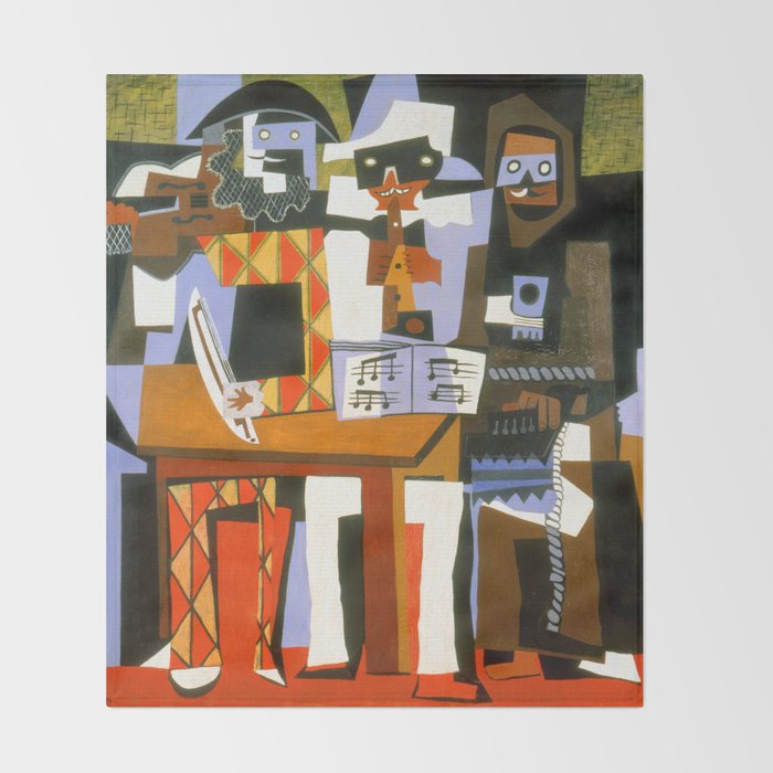 Pablo Picasso Three Musicians Throw Blanket Gallery Image 2