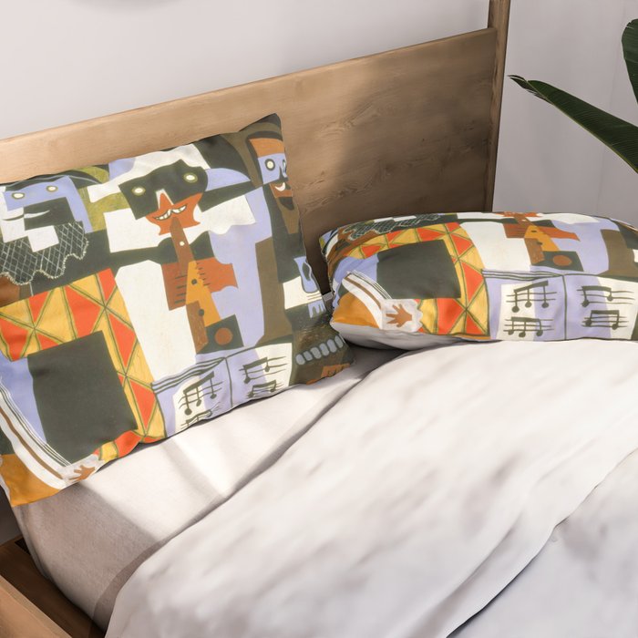 Pablo Picasso Three Musicians Pillow Sham Gallery Image 2