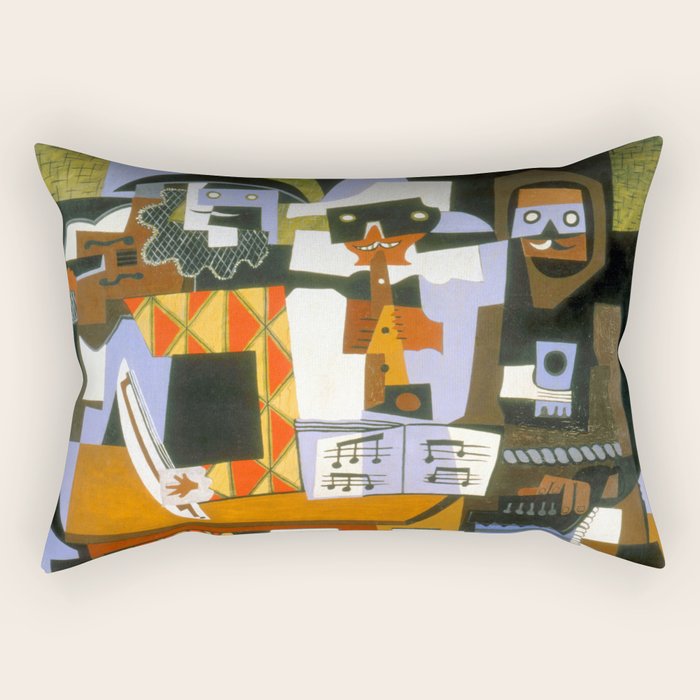 Pablo Picasso Three Musicians Rectangular Pillow Gallery Image 2