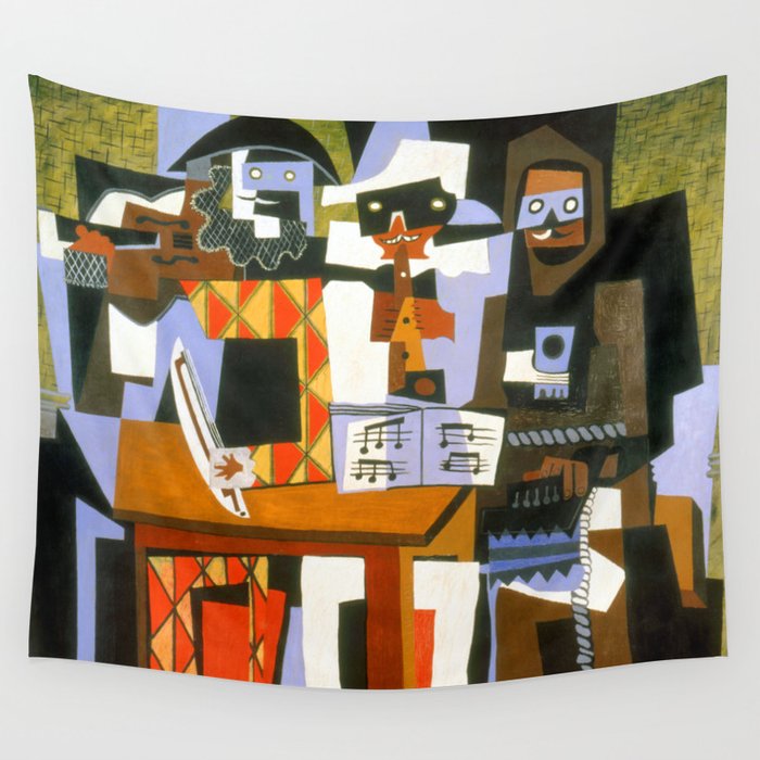 Pablo Picasso Three Musicians Wall Tapestry Gallery Image 4