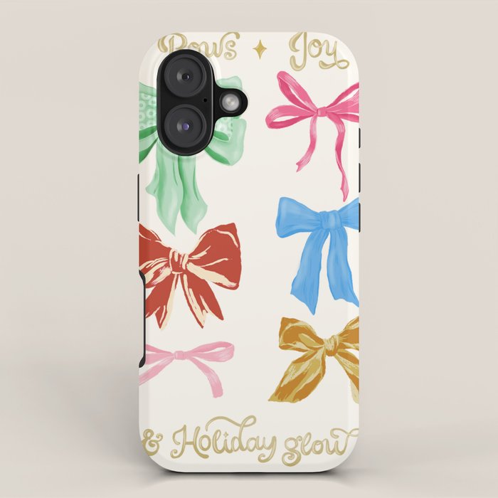 Holiday colorful bows iPhone Case Gallery Image 1