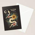 Year of the Snake 2025 - Black Stationery Card Gallery Image 2