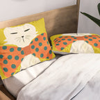Cat with incredebly oversized humongous bowtie Pillow Sham Gallery Image 2