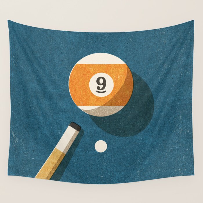 BILLIARDS / Ball 9 Wall Tapestry Gallery Image 1
