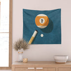BILLIARDS / Ball 9 Wall Tapestry Gallery Image 2