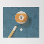 BILLIARDS / Ball 9 Throw Blanket Gallery Image 2