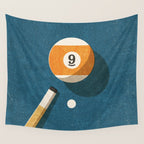 BILLIARDS / Ball 9 Wall Tapestry Gallery Image 4