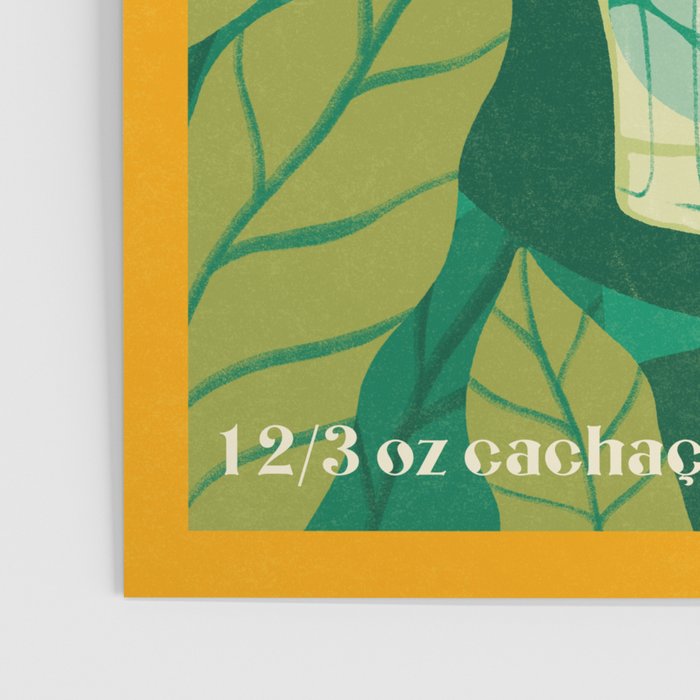 Cairpirinha Vintage Cocktail Design Poster Gallery Image 3
