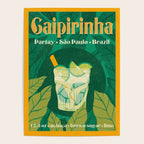 Cairpirinha Vintage Cocktail Design Poster Gallery Image 4