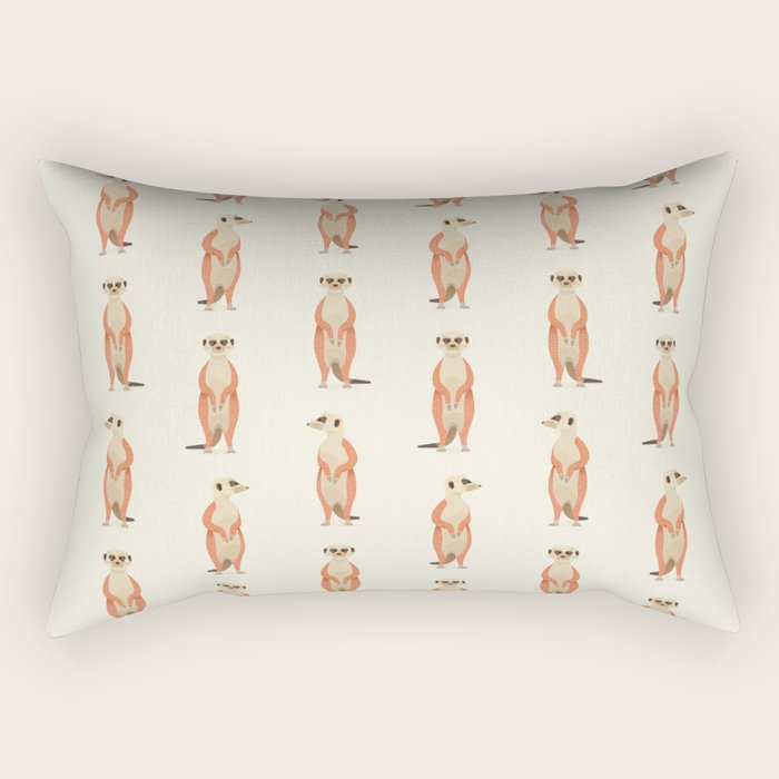 Whimsical Meerkats Rectangular Pillow Gallery Image 2