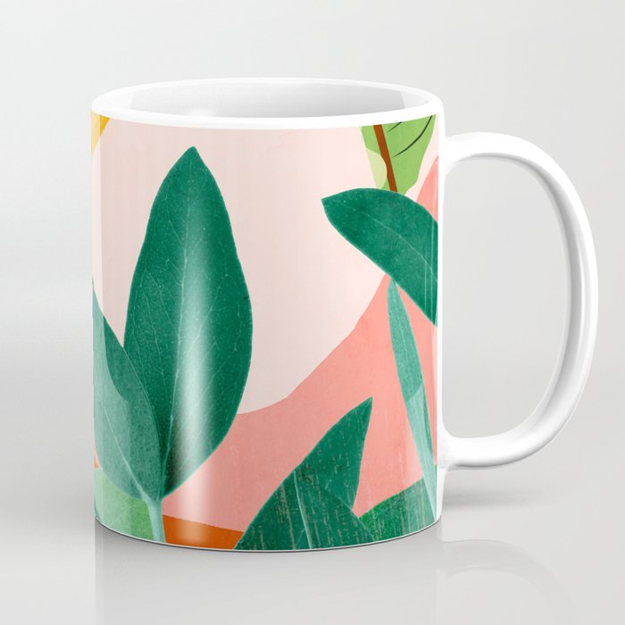 Abstract Art Tropical Leaves 126 Coffee Mug Gallery Image 1
