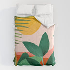 Abstract Art Tropical Leaves 126 Comforter Gallery Image 6