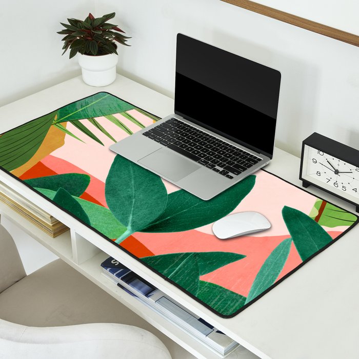 Abstract Art Tropical Leaves 126 Desk Mat Gallery Image 2