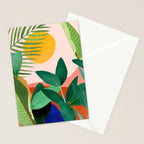 Abstract Art Tropical Leaves 126 Stationery Card Gallery Image 2