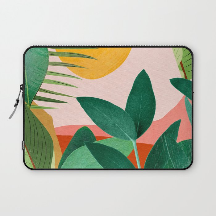 Abstract Art Tropical Leaves 126 Laptop Sleeve Gallery Image 1