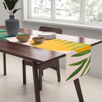 Abstract Art Tropical Leaves 126 Table Runner Gallery Image 2