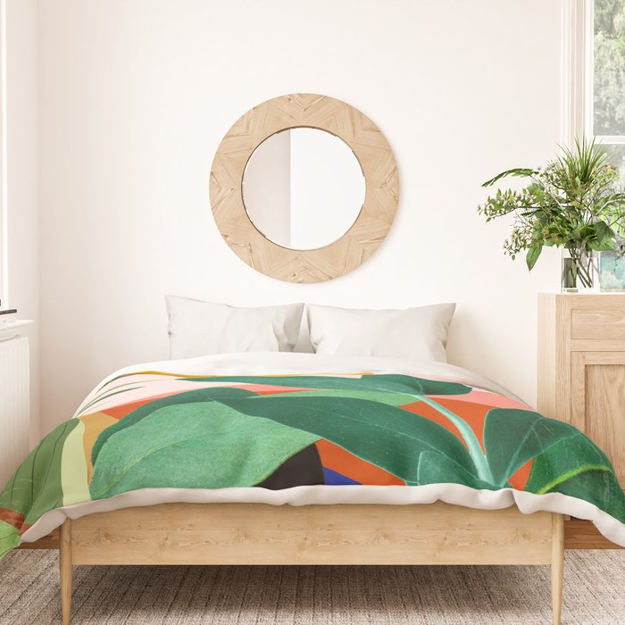 Abstract Art Tropical Leaves 126 Duvet Cover Gallery Image 3