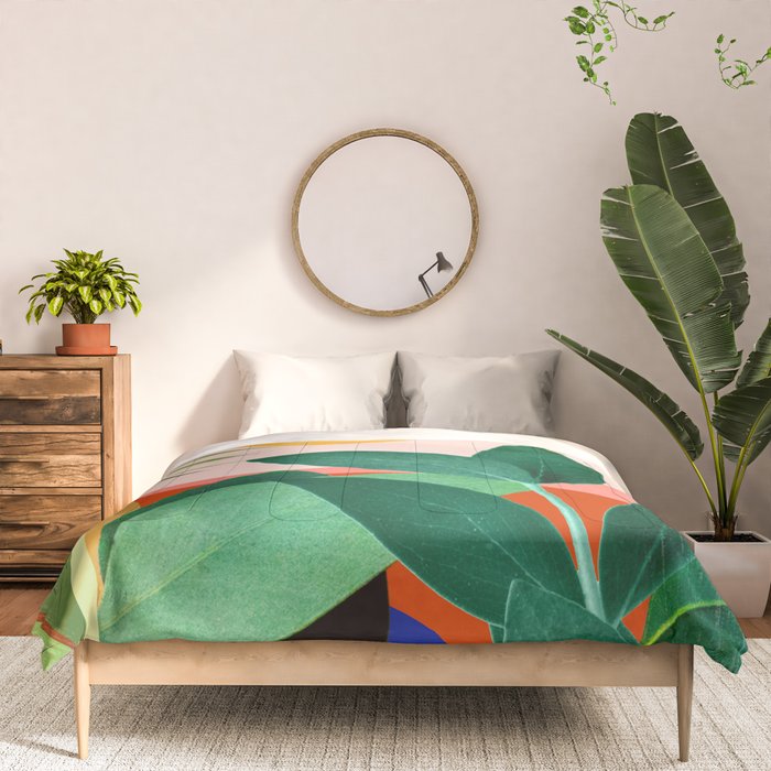 Abstract Art Tropical Leaves 126 Comforter Gallery Image 3
