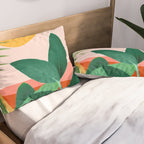 Abstract Art Tropical Leaves 126 Pillow Sham Gallery Image 2