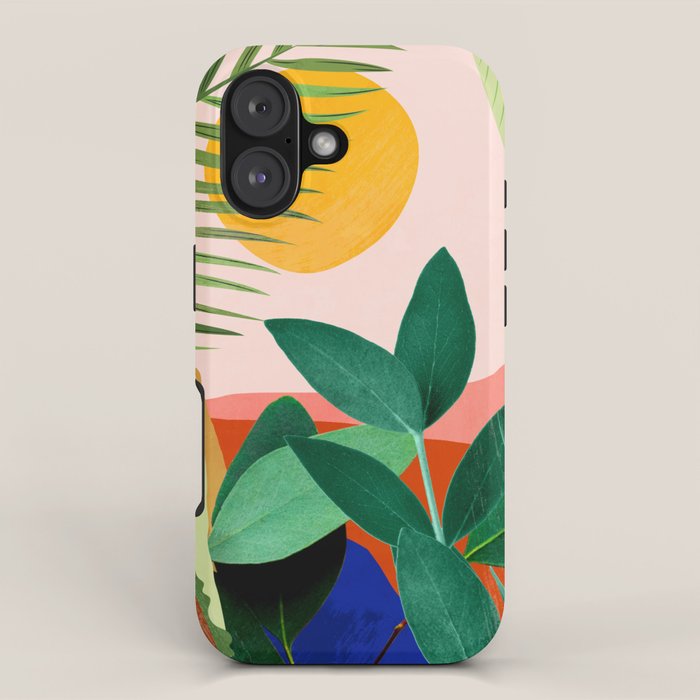 Abstract Art Tropical Leaves 126 iPhone Case Gallery Image 1