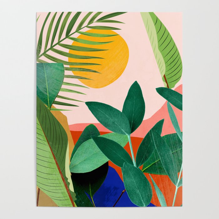 Abstract Art Tropical Leaves 126 Poster Gallery Image 1