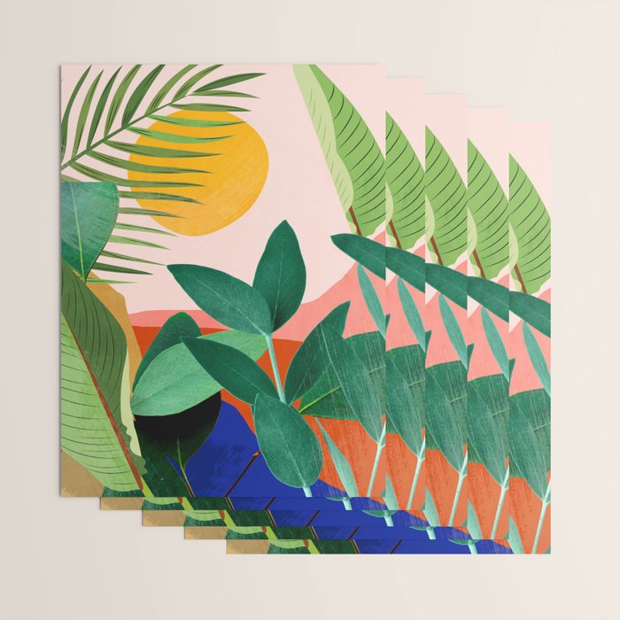 Abstract Art Tropical Leaves 126 Wrapping Paper Gallery Image 3