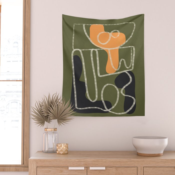 Organic Minimalist Layers 7 Wall Tapestry Gallery Image 2