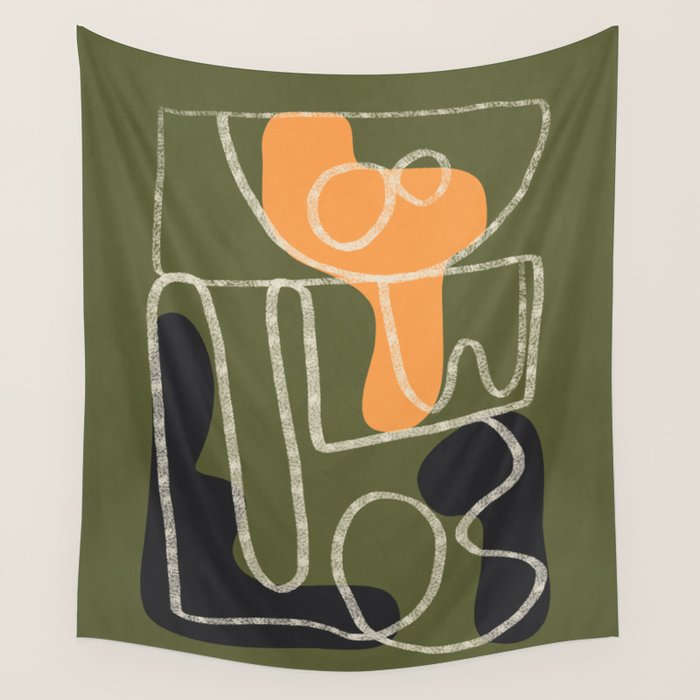 Organic Minimalist Layers 7 Wall Tapestry Gallery Image 4