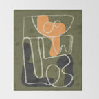 Organic Minimalist Layers 7 Throw Blanket Gallery Image 2