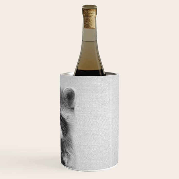 Raccoon - Black & White Wine Chiller Gallery Image 3