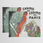 Roaring twenties Ziegfeld Follies Parisian Josephine Baker Casino de Paris performance African American cabaret vintage poster Placemat Gallery Image 1