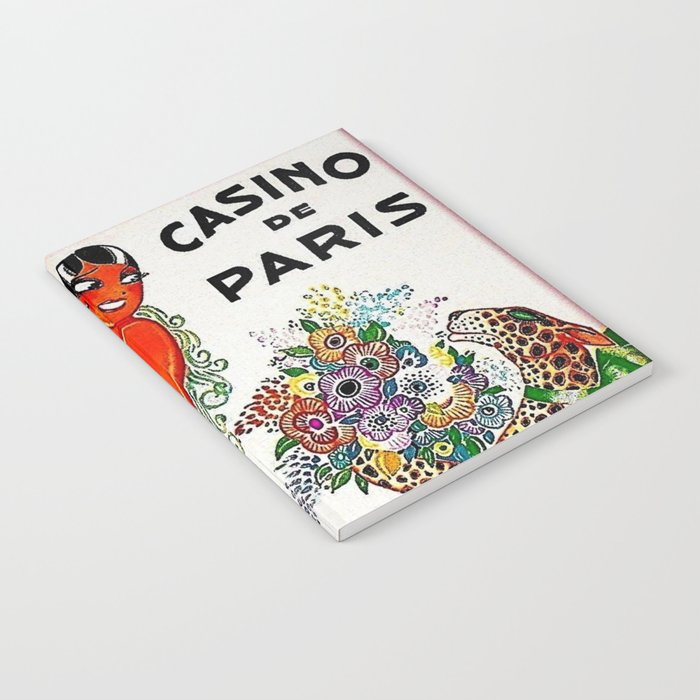 Roaring twenties Ziegfeld Follies Parisian Josephine Baker Casino de Paris performance African American cabaret vintage poster Notebook Gallery Image 2