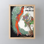 Roaring twenties Ziegfeld Follies Parisian Josephine Baker Casino de Paris performance African American cabaret vintage poster Mini Art Print Gallery Image 1