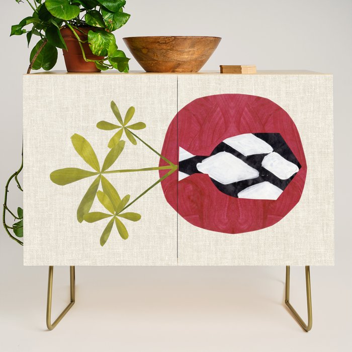 Red Moon Diamond Vase Credenza Gallery Image 1
